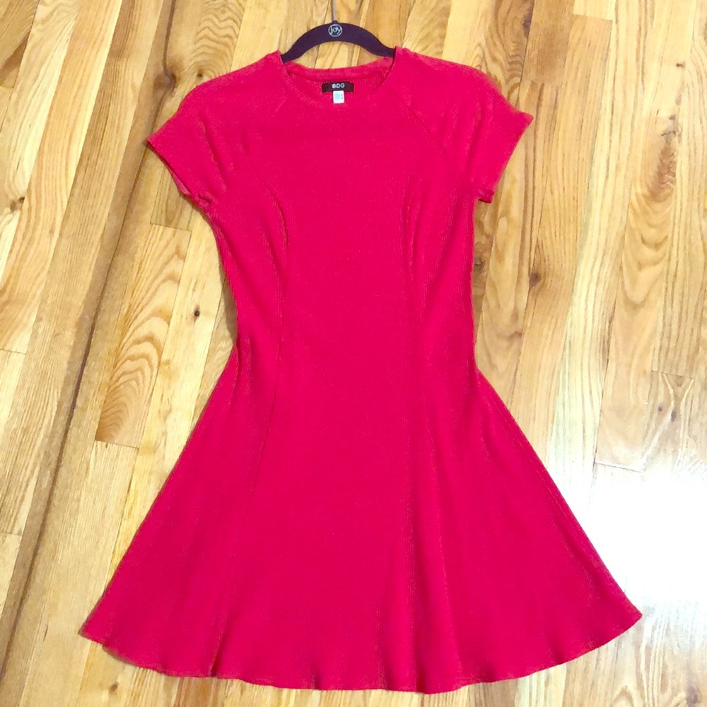 Red mini dress